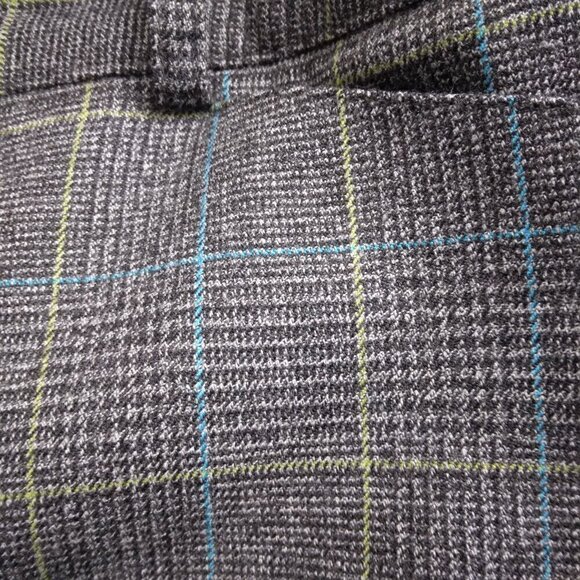Talbots | Career Wool Stretch Gray Plaid Crop Capris Wide Leg |  Size 12P - Picture 4 of 8